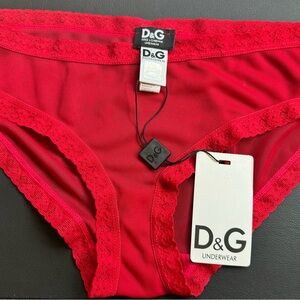 D&G Vibrant Red Lace Underwear